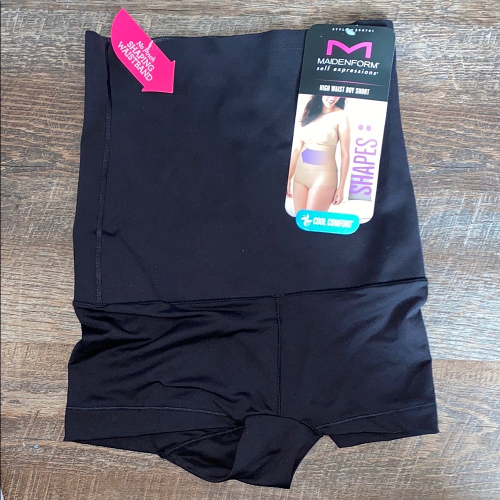 Maidenform Women's Shapewear High Waist Shaping Boyshorts SE0701 - Black S